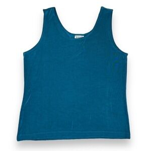 Chico's Travelers Womens Teal Blue Tank Top Size 16 NWT Naia Fabric